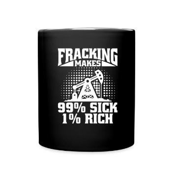 Oilfield Oil Rig Fracking - Full Colour Mug - black - Front