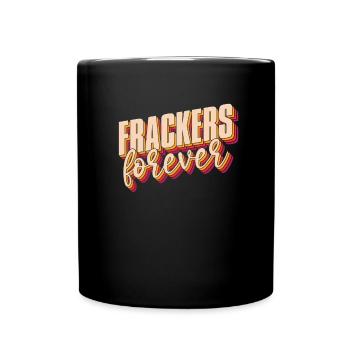 Ölfeld Bohrinsel Fracking - Tasse einfarbig - Schwarz - Vorne