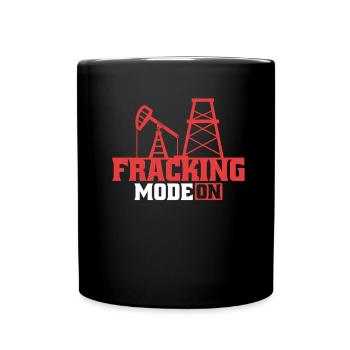 Oilfield Oil Rig Fracking - Full Colour Mug - black - Front