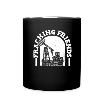 Ölfeld Bohrinsel Anlage Fracking - Tasse einfarbig - Schwarz - Vorne