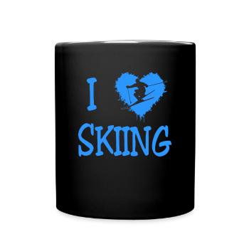 Ski fahren Skiing - Tasse einfarbig - Schwarz - Vorne