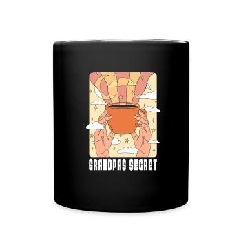 Coffee Cafe Grandfather Coffee Wine Grandpas Secret - Full Colour Mug - black - Front