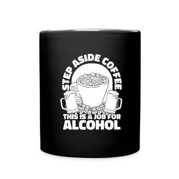 Café Café Café Vin - Mug uni - noir - Devant