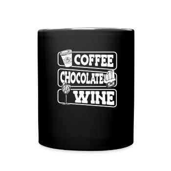 Café Café Café Vin - Mug uni - noir - Devant