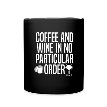 Coffee Cafe Lustig Coffee Wine - Full Colour Mug - black - Front