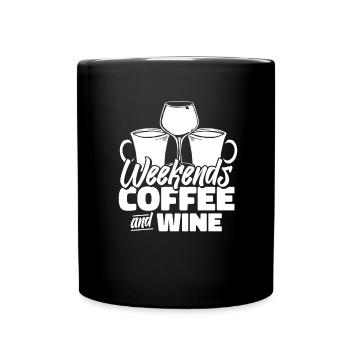 Café Café Café Vin - Mug uni - noir - Devant