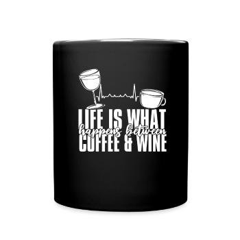 Café Café Café Vin - Mug uni - noir - Devant