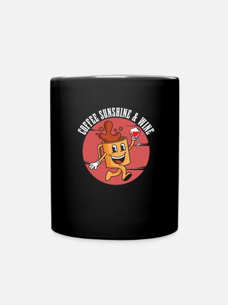 Café Café Café Vin - Mug uni - noir