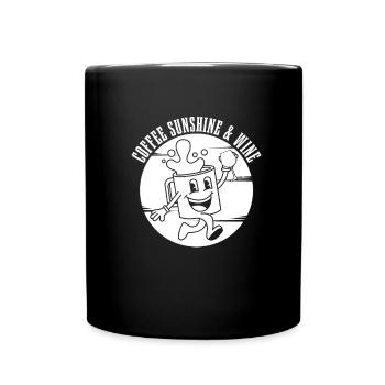 Café Café Café Vin - Mug uni - noir - Devant