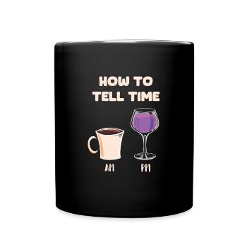 Café Café Café Vin - Mug uni - noir - Devant