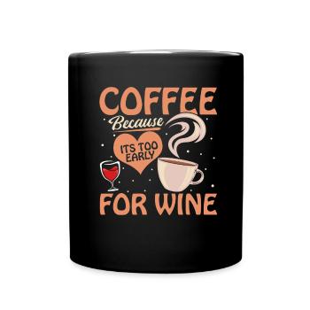 Café Café Café Vin - Mug uni - noir - Devant