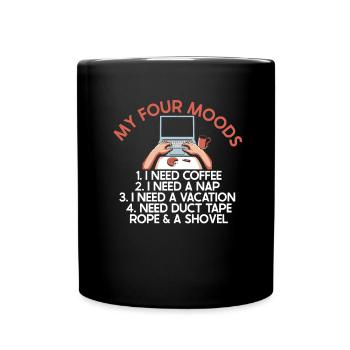 Developer Coder Programmer Funny - Full Colour Mug - black - Front