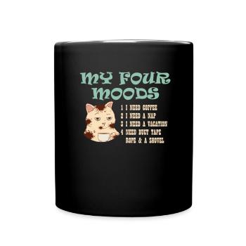 Café Café Chat - Mug uni - noir - Devant