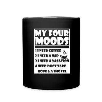 Café Café Lustig - Mug uni - noir - Devant