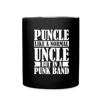 Metal Gitarre Rock Gitarrist Onkel - Tasse einfarbig - Schwarz - Vorne