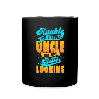 Onkel - Tasse einfarbig - Schwarz - Vorne