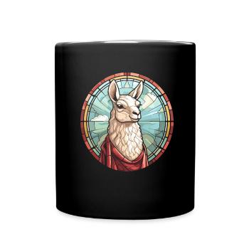 Christian Christianity Lama - Full Colour Mug - black - Front