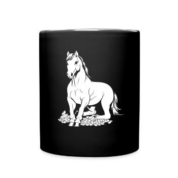 Horse Equestrian - Full Colour Mug - black - Front
