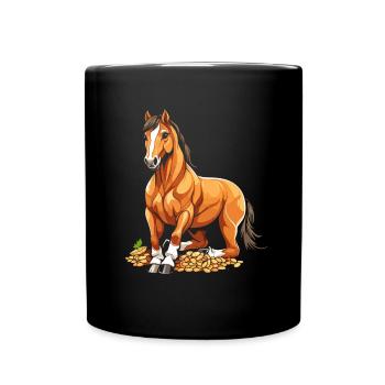 Sports équestres équestres à cheval - Mug uni - noir - Devant