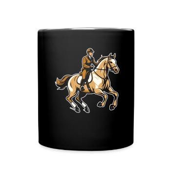Sports équestres équestres à cheval - Mug uni - noir - Devant