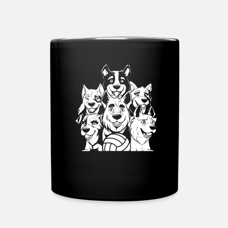 Volleyball Volleyballer Hunde - Tasse einfarbig - Schwarz