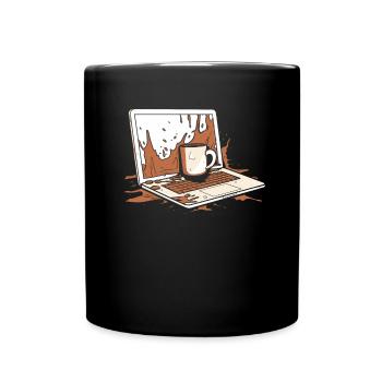 Entwickler Coder Programmierer Kaffee - Tasse einfarbig - Schwarz - Vorne