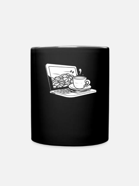 Entwickler Coder Programmierer Kaffee - Tasse einfarbig - Schwarz