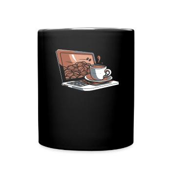 Entwickler Coder Programmierer Kaffee - Tasse einfarbig - Schwarz - Vorne