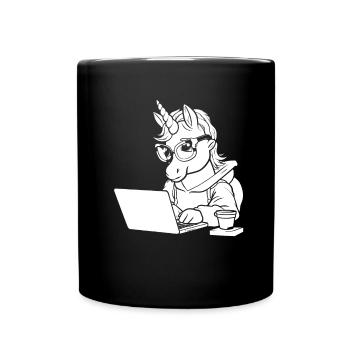 Entwickler Coder Programmierer Kaffee - Tasse einfarbig - Schwarz - Vorne