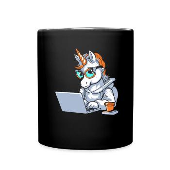 Entwickler Coder Programmierer Kaffee - Tasse einfarbig - Schwarz - Vorne
