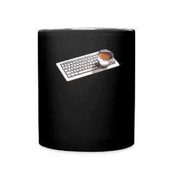 Entwickler Coder Programmierer Kaffee - Tasse einfarbig - Schwarz - Vorne