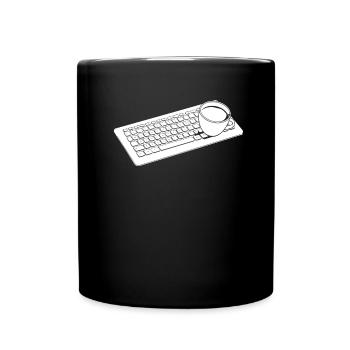 Entwickler Coder Programmierer Kaffee - Tasse einfarbig - Schwarz - Vorne