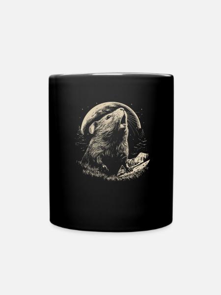 Cochon d’Inde Cochon d’Inde Lune - Mug uni - noir