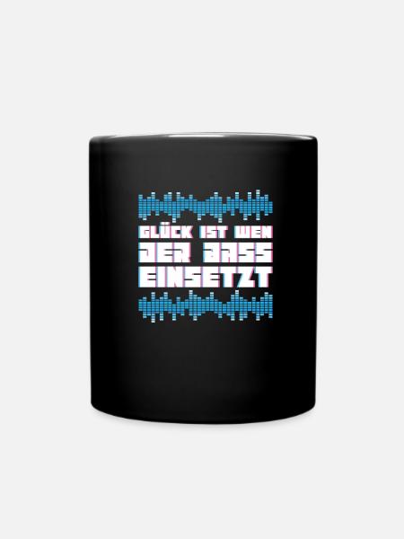 Techno Raver Lustig - Tasse einfarbig - Schwarz