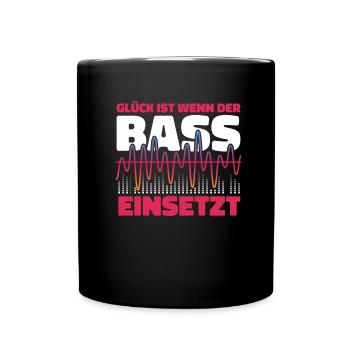 Techno Raver Lustig - Tasse einfarbig - Schwarz - Vorne