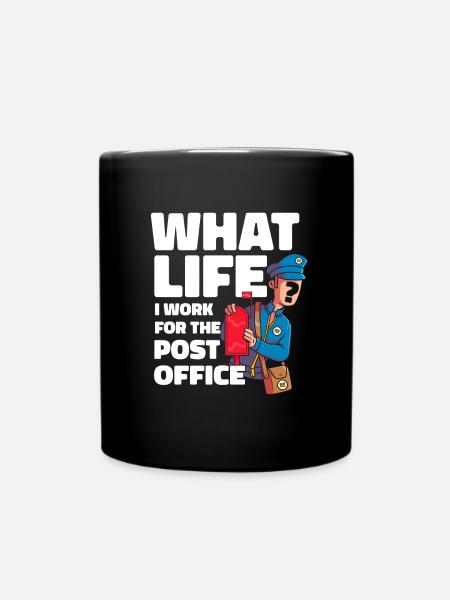 Postman Postman Funny - Full Colour Mug - black