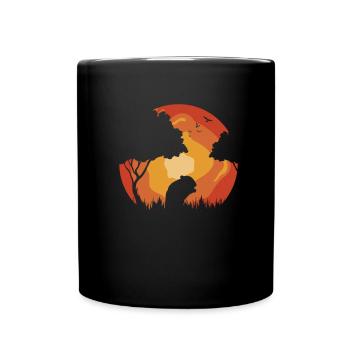Guinea pig guinea pig sunset - Full Colour Mug - black - Front