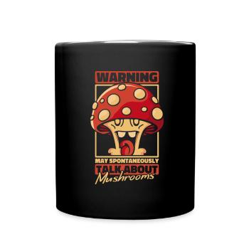 Mushroom Picker Mushrooms - Full Colour Mug - black - Front