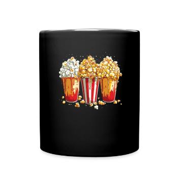 Popcorn - Tasse einfarbig - Schwarz - Vorne
