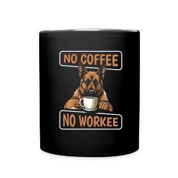 Coffee Cafe German Shepherd - Full Colour Mug - black - Front