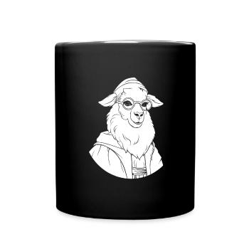 Lama chrétien chrétien - Mug uni - noir - Devant
