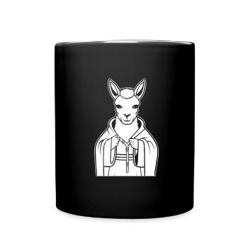 Lama chrétien chrétien - Mug uni - noir - Devant