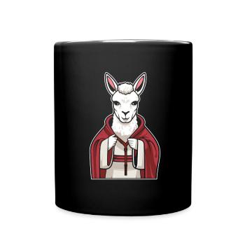 Lama chrétien chrétien - Mug uni - noir - Devant