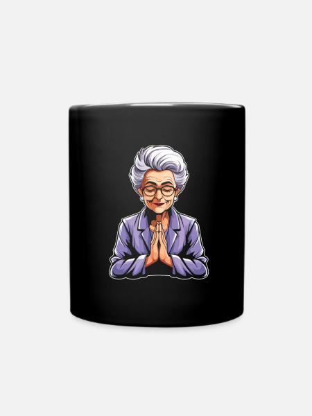 Christian Christianity Granny - Full Colour Mug - black