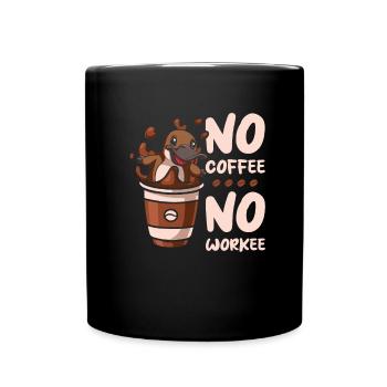 Coffee Cafe Platypus No Coffee No Workee - Full Colour Mug - black - Front