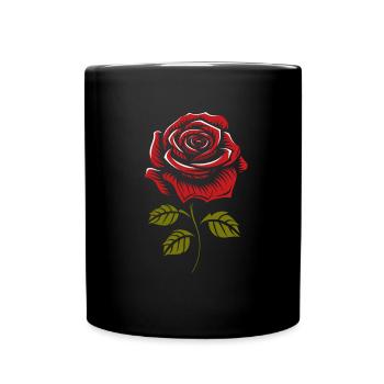 Rote Rose Goth Cool - Tasse einfarbig - Schwarz - Vorne
