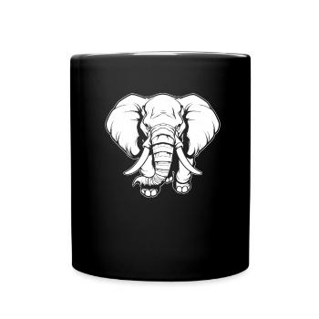 Éléphant en colère - Mug uni - noir - Devant