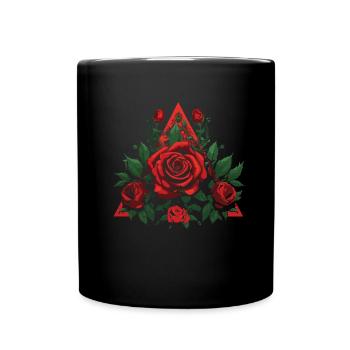 Rose rouge Goth - Mug uni - noir - Devant
