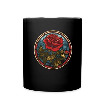 Rose rouge Goth - Mug uni - noir - Devant