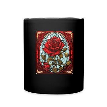 Rose rouge Goth - Mug uni - noir - Devant
